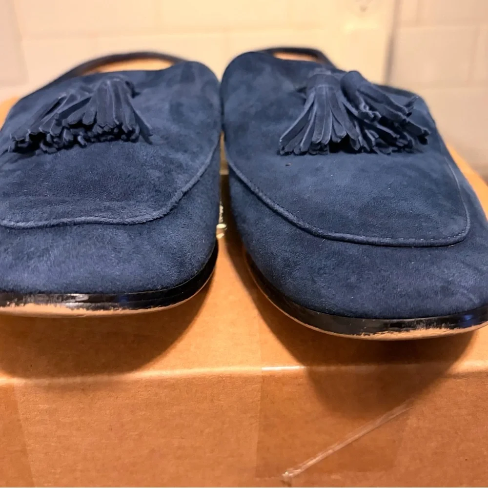 Banana Republic Navy Suede Tassel Loafers - Picture 2 of 3